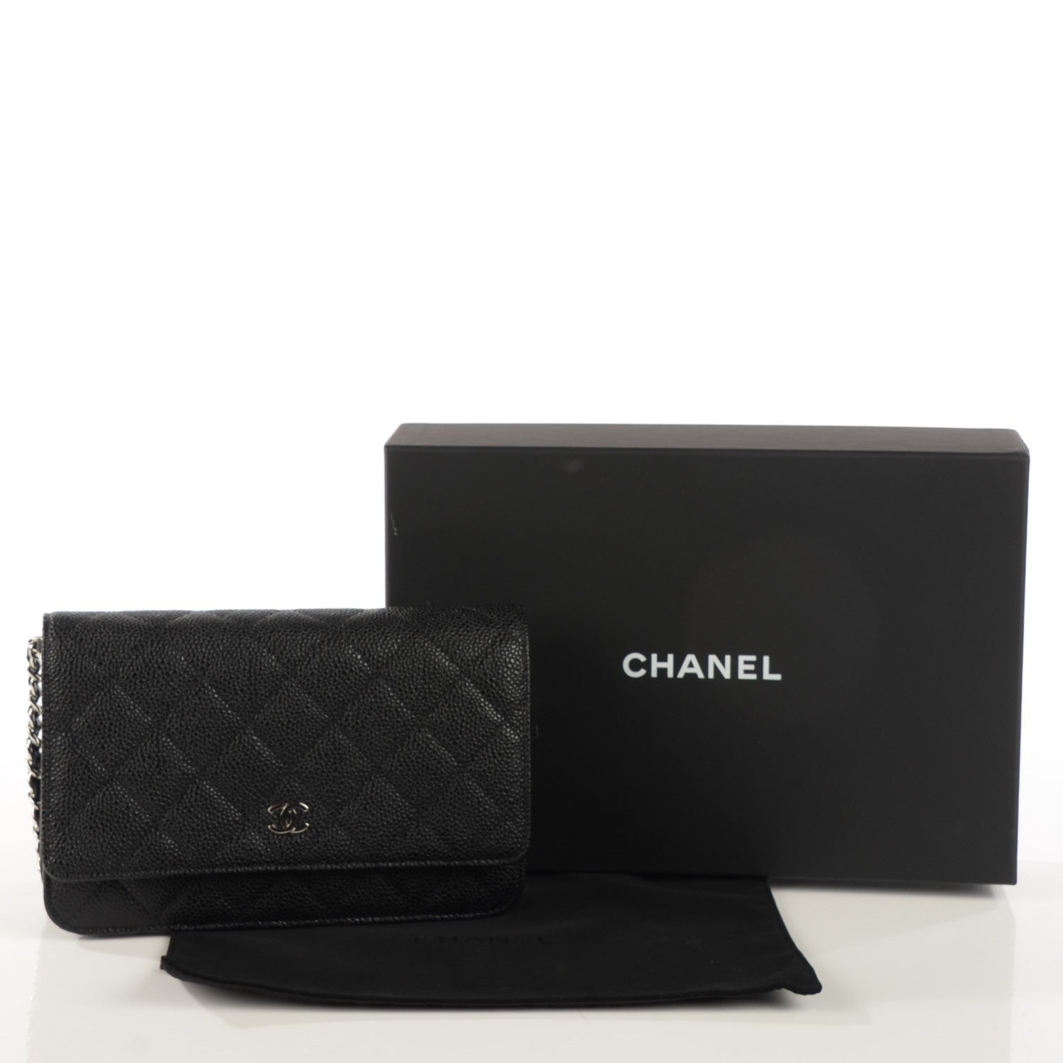 Chanel Caviar Quilted Wallet On Chain WOC Black 5 of 9