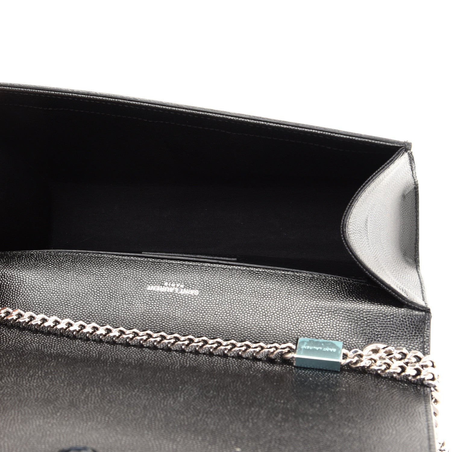 Saint Laurent Grain De Poudre Medium Classic Monogram Kate Satchel Black 5 of 12