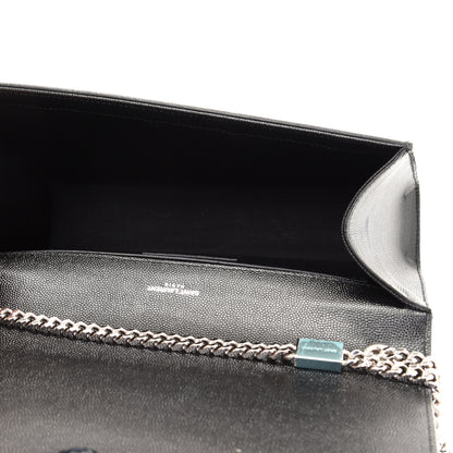 Saint Laurent Grain De Poudre Medium Classic Monogram Kate Satchel Black 5 of 12