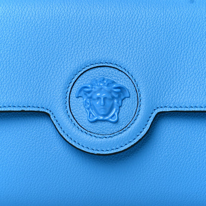 Versace Grained Calfskin La Medusa Crossbody Bag DV Blue 7 of 9