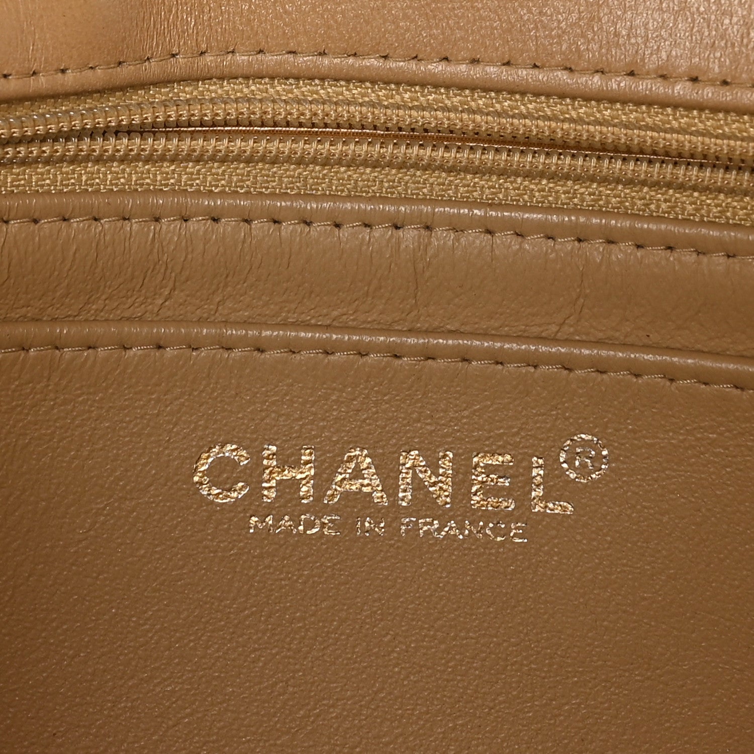 Chanel Lambskin Quilted Medium Single Flap Beige Black 6 of 10