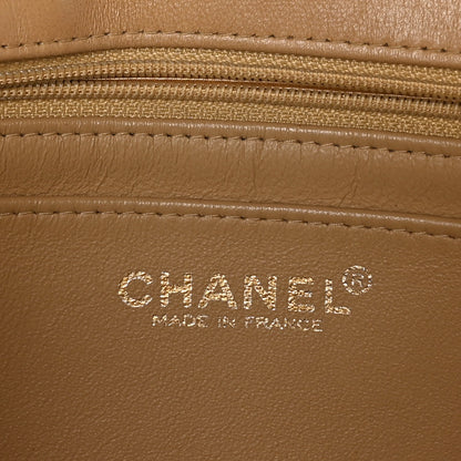 Chanel Lambskin Quilted Medium Single Flap Beige Black 6 of 10