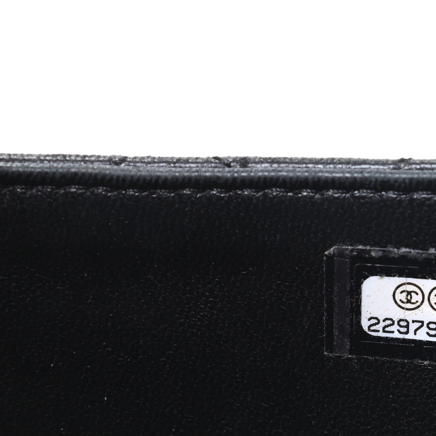 Lambskin Quilted Classic Zip Pouch Black