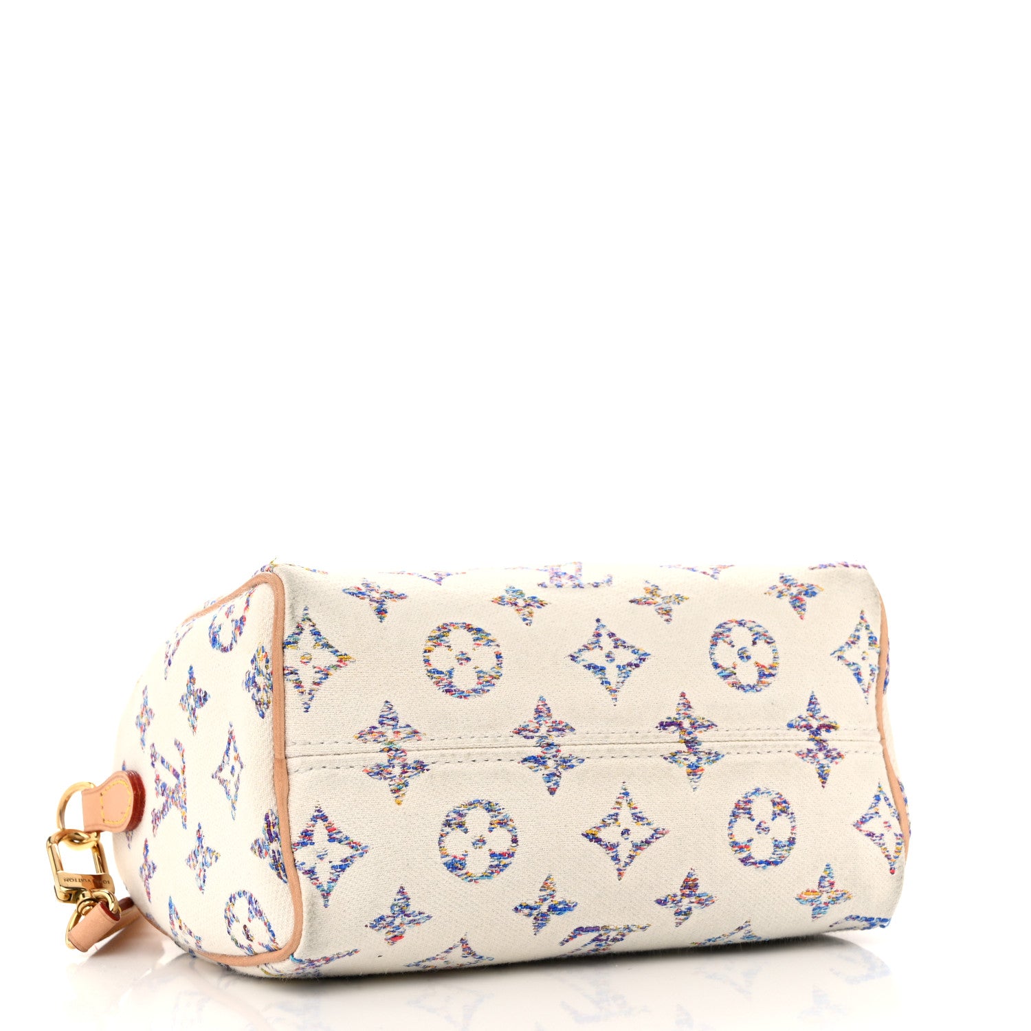 Louis Vuitton Monogram Jacquard Fabric Speedy Bandouliere 20 Multicolor Beige 4 of 11