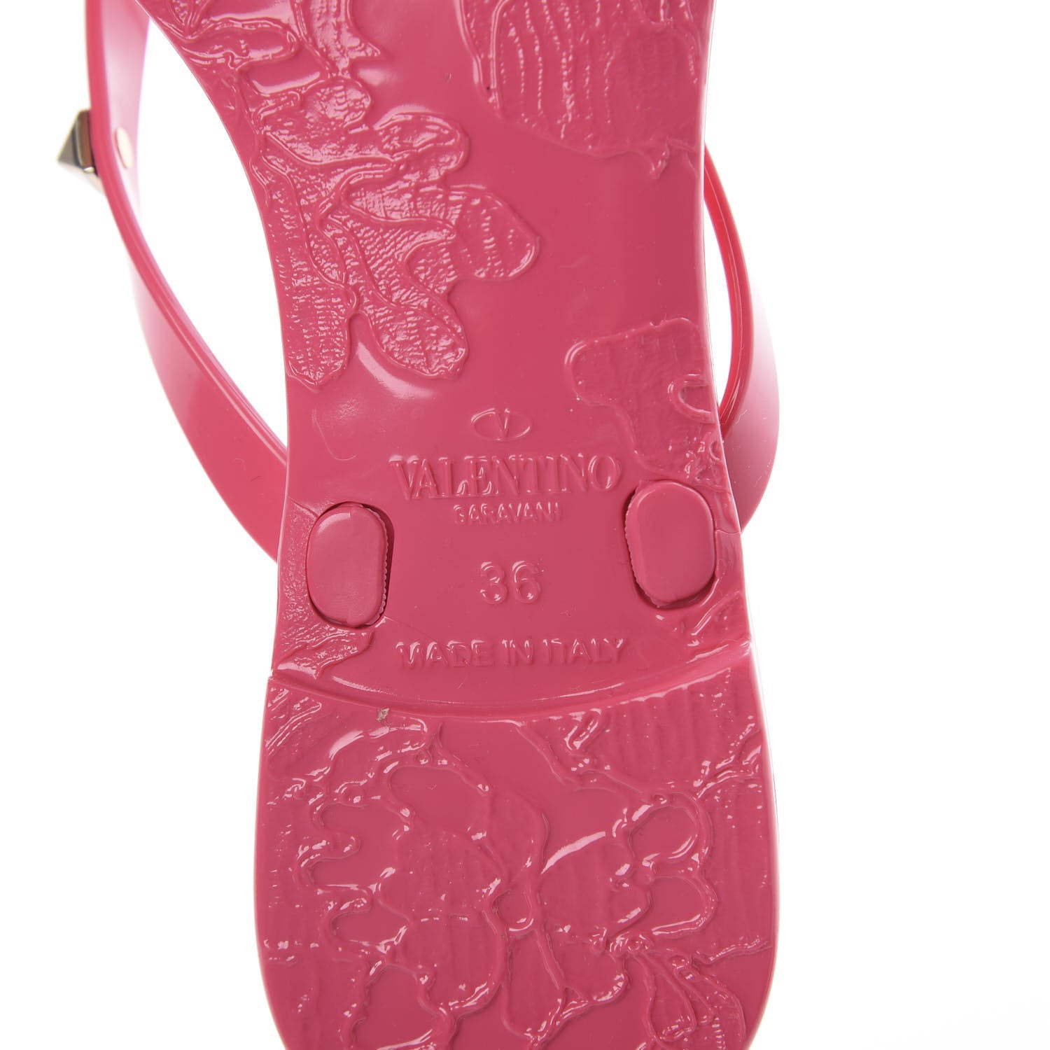 Valentino Garavani PVC Jelly Rockstud Bow Thong Sandals 36 Sweet Pink 7 of 7