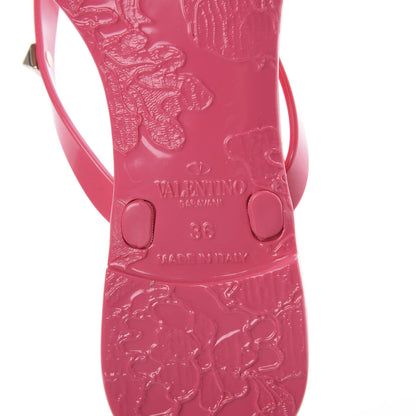 Valentino Garavani PVC Jelly Rockstud Bow Thong Sandals 36 Sweet Pink 7 of 7