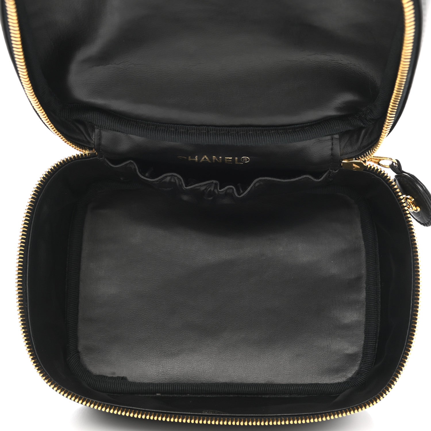 Chanel Lambskin Vanity Cosmetic Case Black 4 of 9