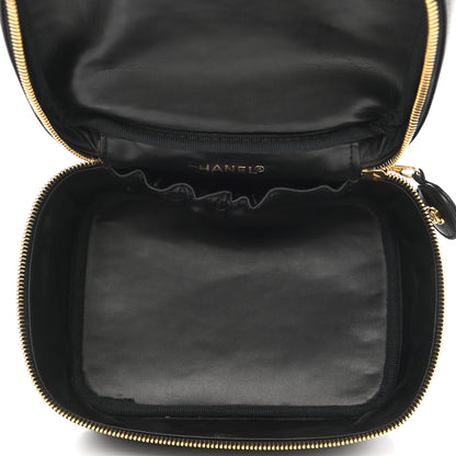 Chanel Lambskin Vanity Cosmetic Case Black 4 of 9