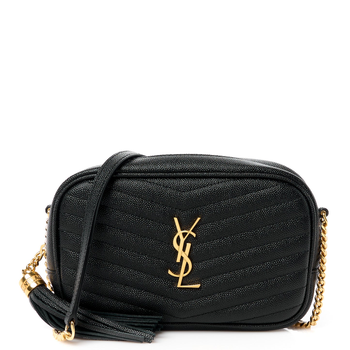 Grain De Poudre Matelasse Monogram Mini Lou Camera Bag Black