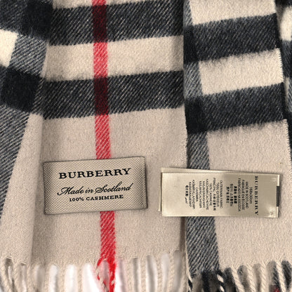 Burberry Cashmere House Check Fringe Scarf Camel 3 of 3