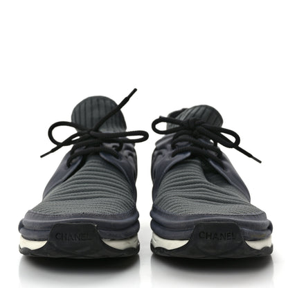 Chanel Stretch Fabric CC Sneakers 39 Grey 2 of 8