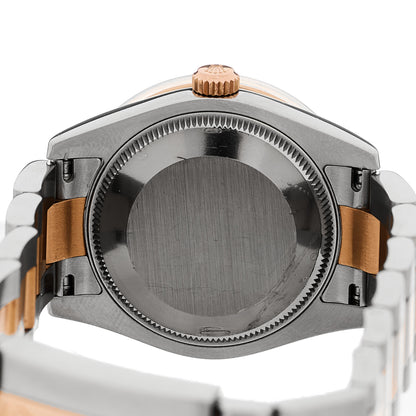Rolex Stainless Steel 18K Everose Gold Diamond 31mm Oyster Perpetual Datejust Watch Chocolate Roman 178341 4 of 4