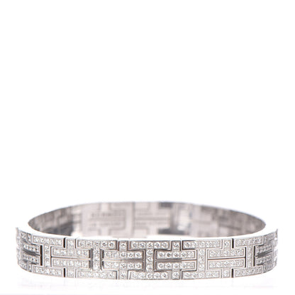 Hermes 18K White Gold Diamond Kilim Bracelet 3 of 7