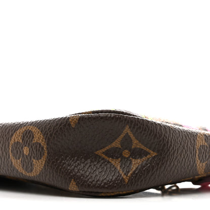 Louis Vuitton Monogram 2021 Christmas Animation Japanese Garden Mini Pochette Accessories Wisteria Pink 10 of 13