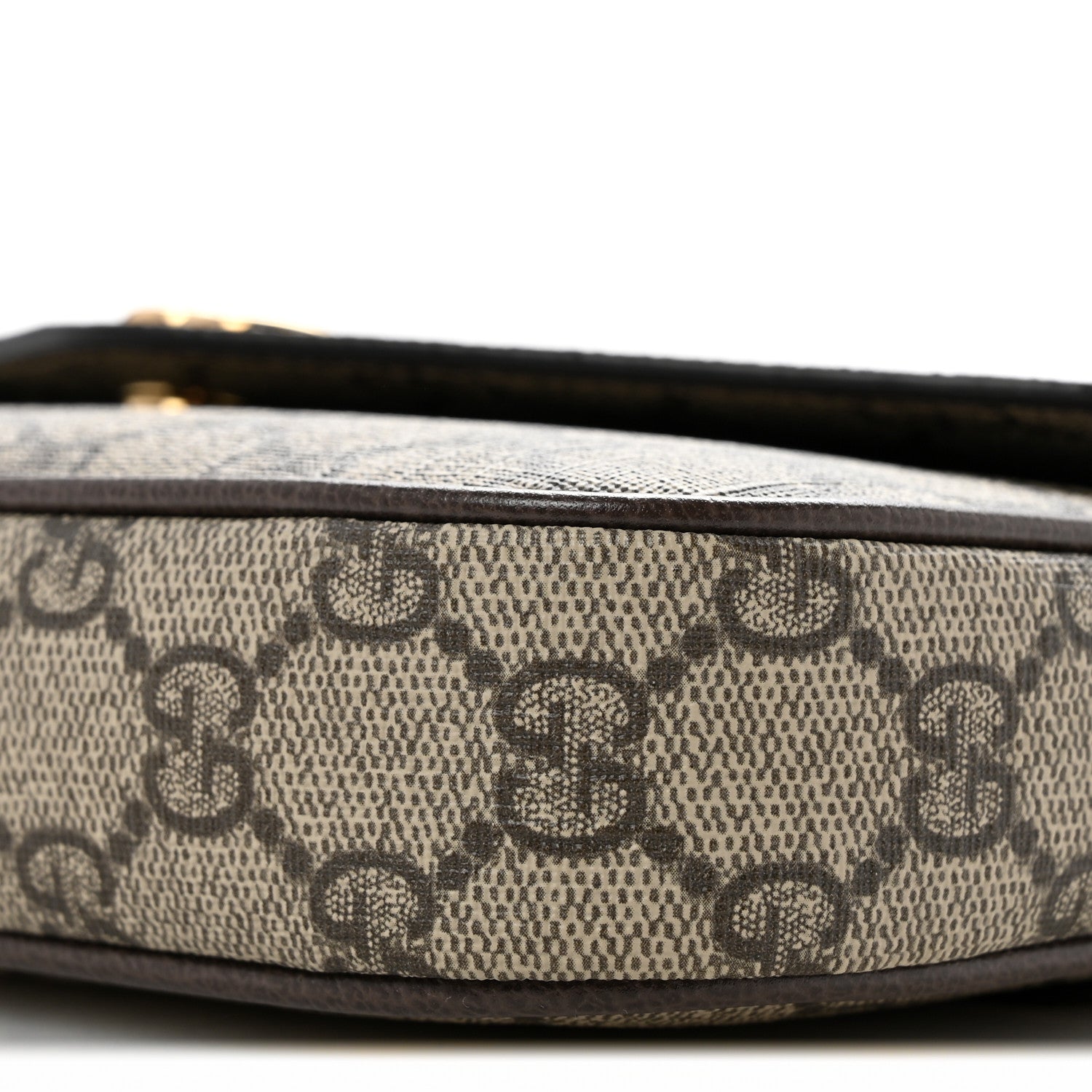 Gucci GG Supreme Monogram Textured Dollar Calfskin Web Mini Ophidia Envelope Shoulder Bag Beige Ebony New Acero 10 of 10