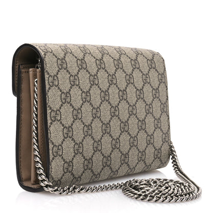 Gucci GG Supreme Monogram Mini Dionysus Chain Wallet Beige Taupe 3 of 10