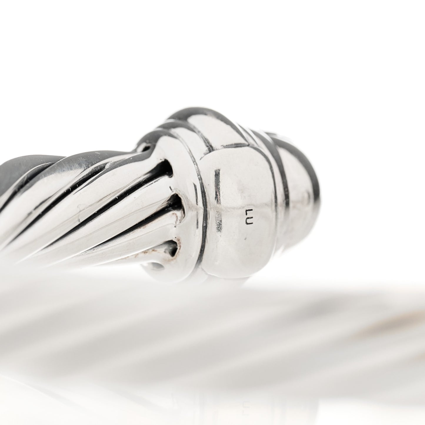 Sterling Silver Black Diamond 7mm Cable Classics Bracelet