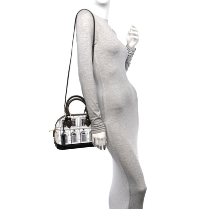 Louis Vuitton X FORNASETTI Calfskin Architettura Alma BB Black White 3 of 10