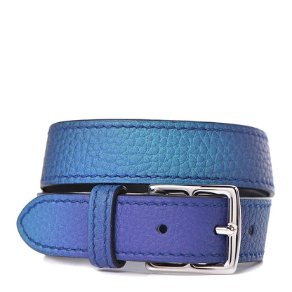 Hermes Togo Etriviere Double Tour Bracelet Bleu Nuit Violet 1 of 5