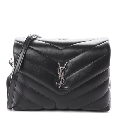 Saint Laurent Calfskin Y Quilted Monogram Toy Loulou Crossbody Bag Black 1 of 8