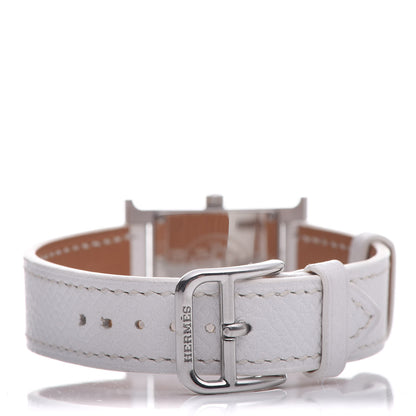 Cartier HERMES Stainless Steel Epsom 21mm Heure H Hour Quartz Watch Blanc 4 of 9
