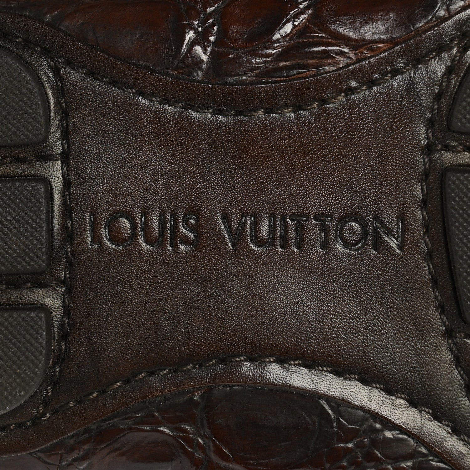 Louis Vuitton Crocodile Mens Monte Carlo Loafers 11 Brown 8 of 8