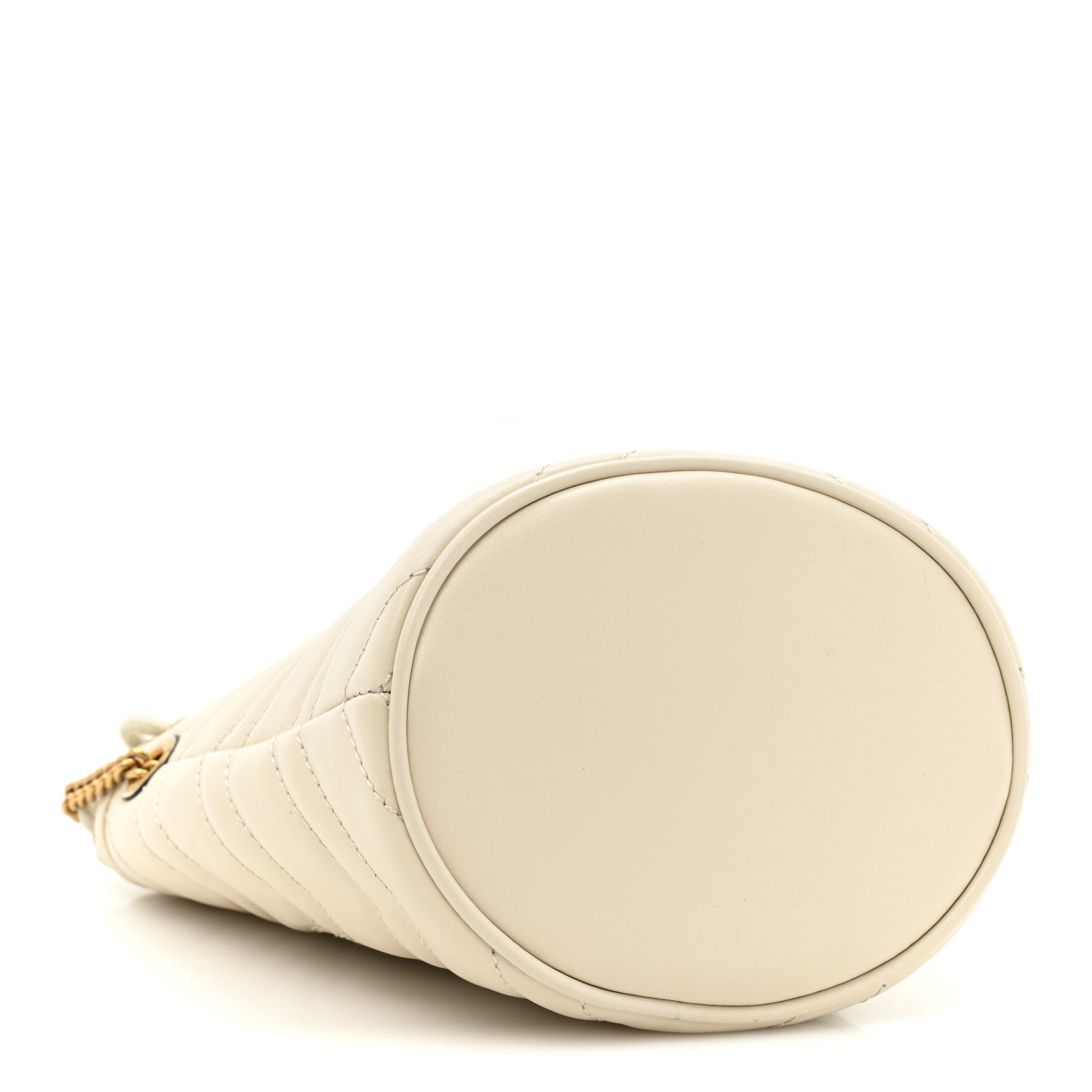 Gucci Calfskin Matelasse Mini GG Marmont 2.0 Bucket Bag White 4 of 9