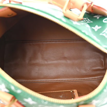 Louis Vuitton Calfskin Monogram Speedy P9 Bandouliere 25 Green 5 of 10