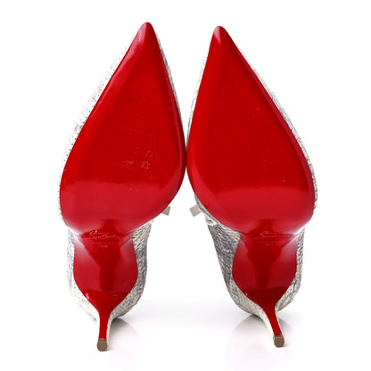 Christian Louboutin Calfskin Perforated So Kate Booty 100 Ankle Boots 37 Roccia 5 of 8