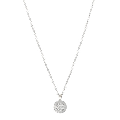 Bulgari 18K White Gold Diamond BVLGARI BVLGARI Pave Pendant Necklace 1 of 6