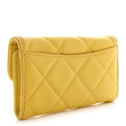 Chanel Lambskin Quilted 6 Key Holder Yellow 3 of 16