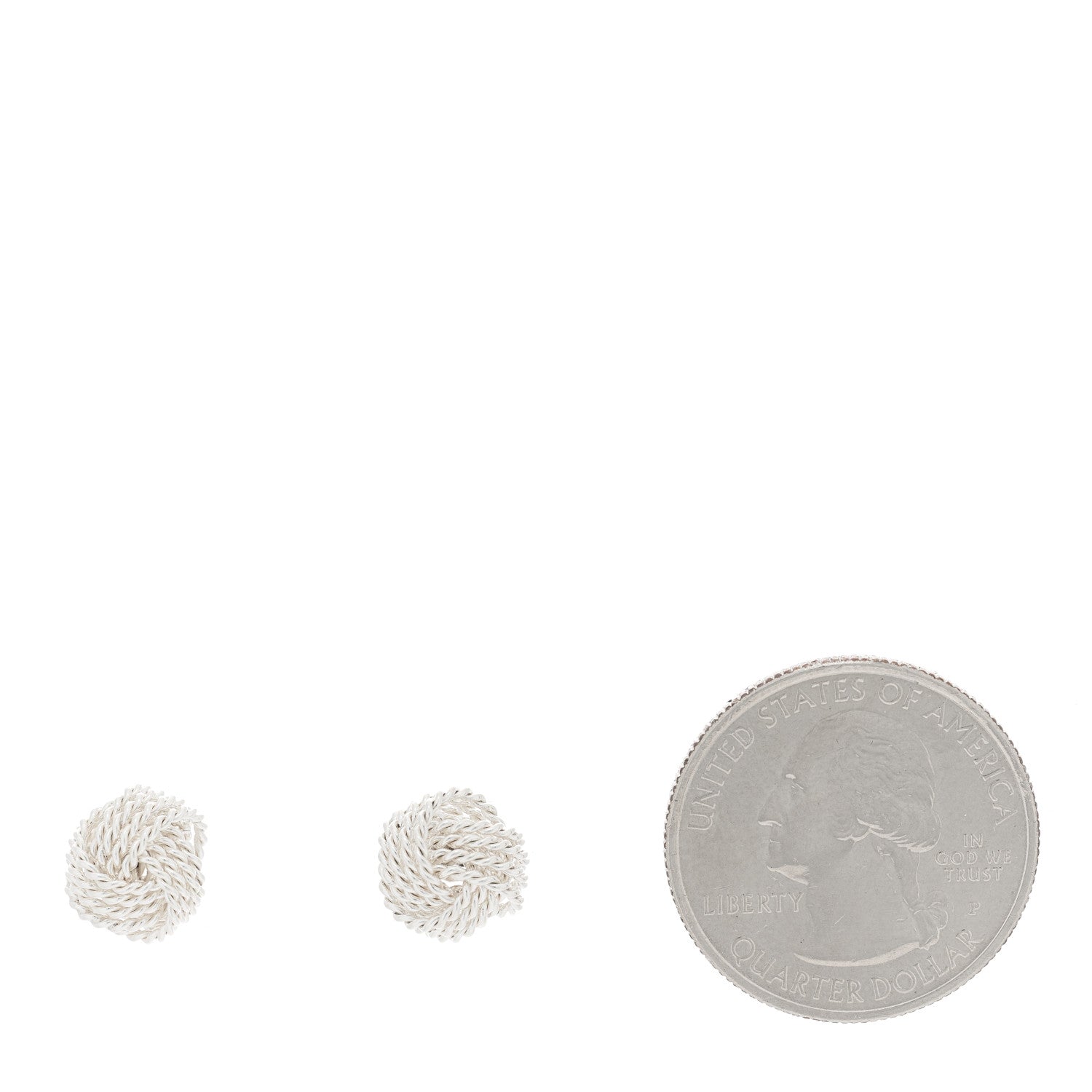 Tiffany Sterling Silver Twist Knot Earrings 2 of 4