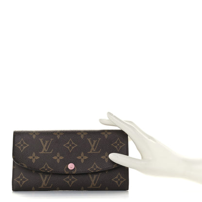 Louis Vuitton Monogram Emilie Wallet Rose Ballerine 2 of 12