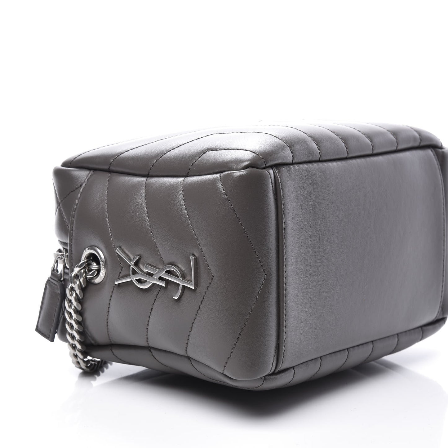 Calfskin Y Quilted Monogram Small Loulou Bowling Bag Earth