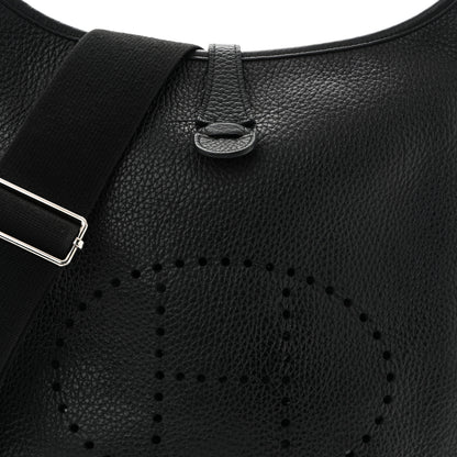 Hermes Taurillon Clemence Evelyne III PM Black 8 of 11