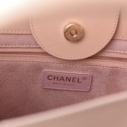 Chanel Caviar Small Studded Deauville Tote Light Pink 8 of 11