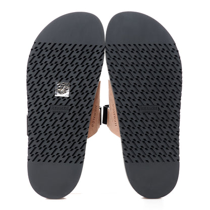 Hermes Suede Goatskin Womens Chypre Sandals 41 Rose Perle Black 5 of 8