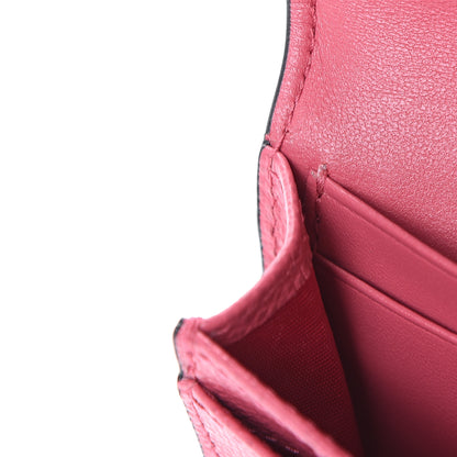 Christian Dior Grained Calfskin Saddle Card Holder Dusty Pink 7 of 7