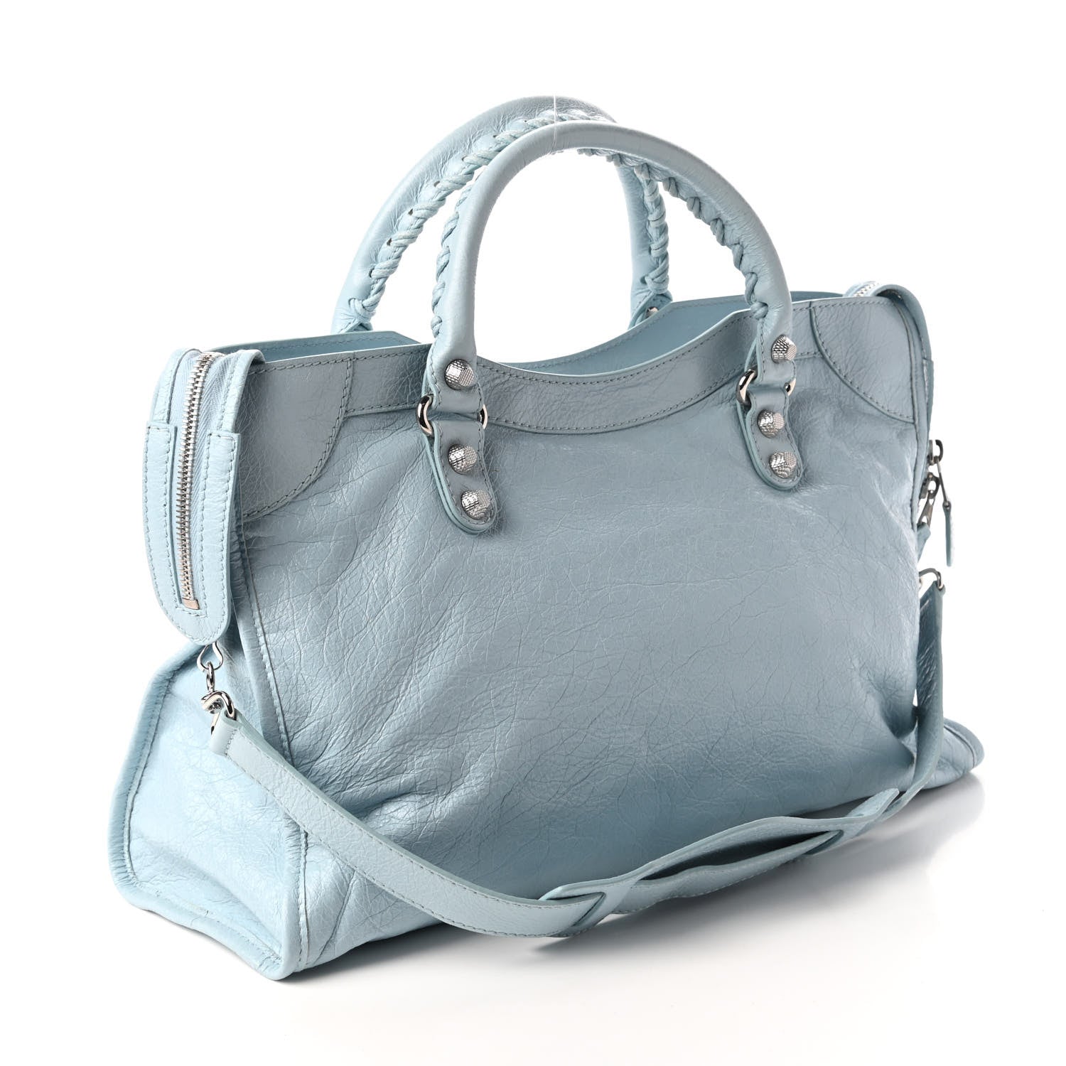 Balenciaga Agneau Giant 12 Silver Hardware City Bleu Dragee 3 of 10