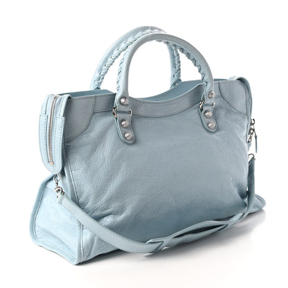 Balenciaga Agneau Giant 12 Silver Hardware City Bleu Dragee 3 of 10