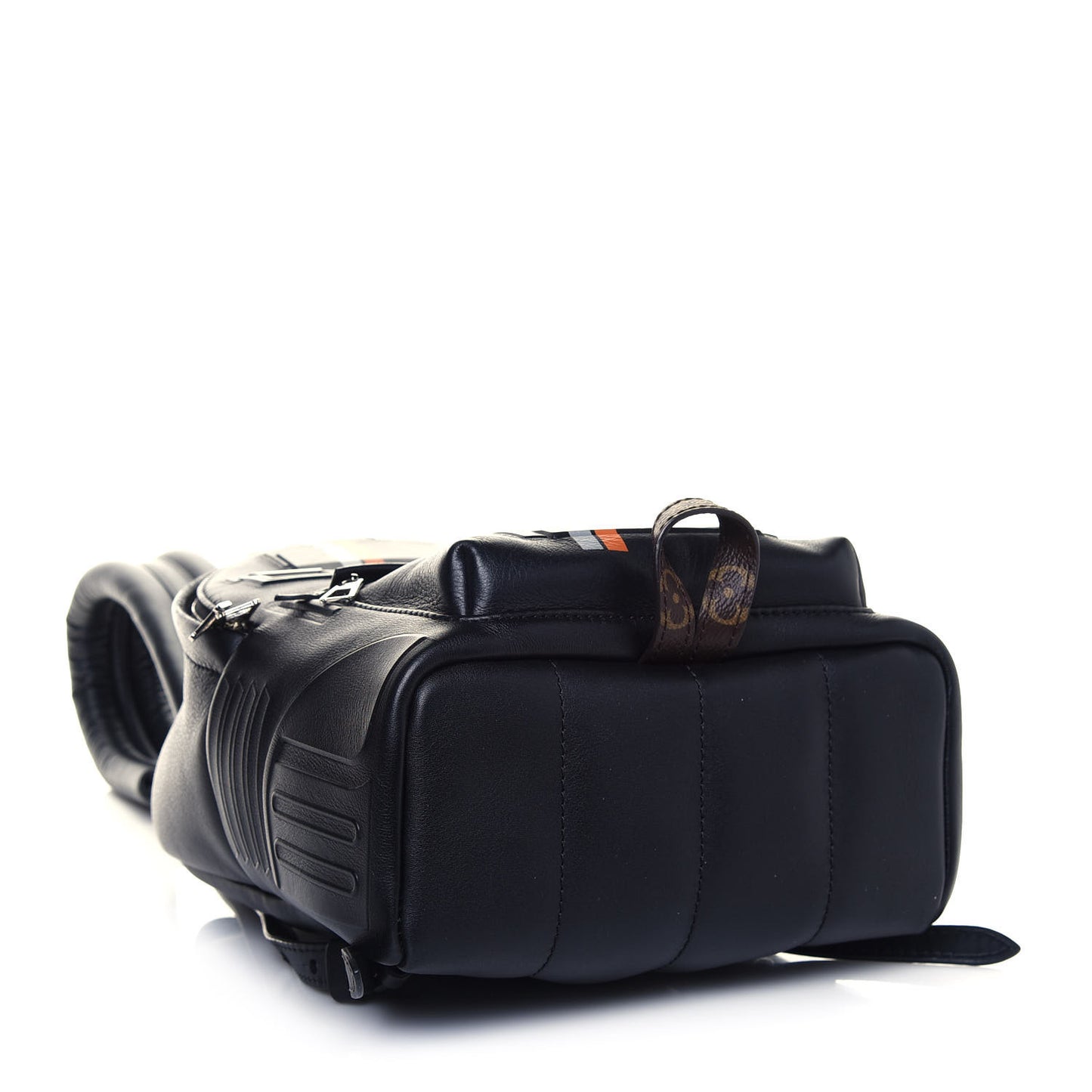 Lambskin Spaceship Embossed Palm Springs Backpack PM Black
