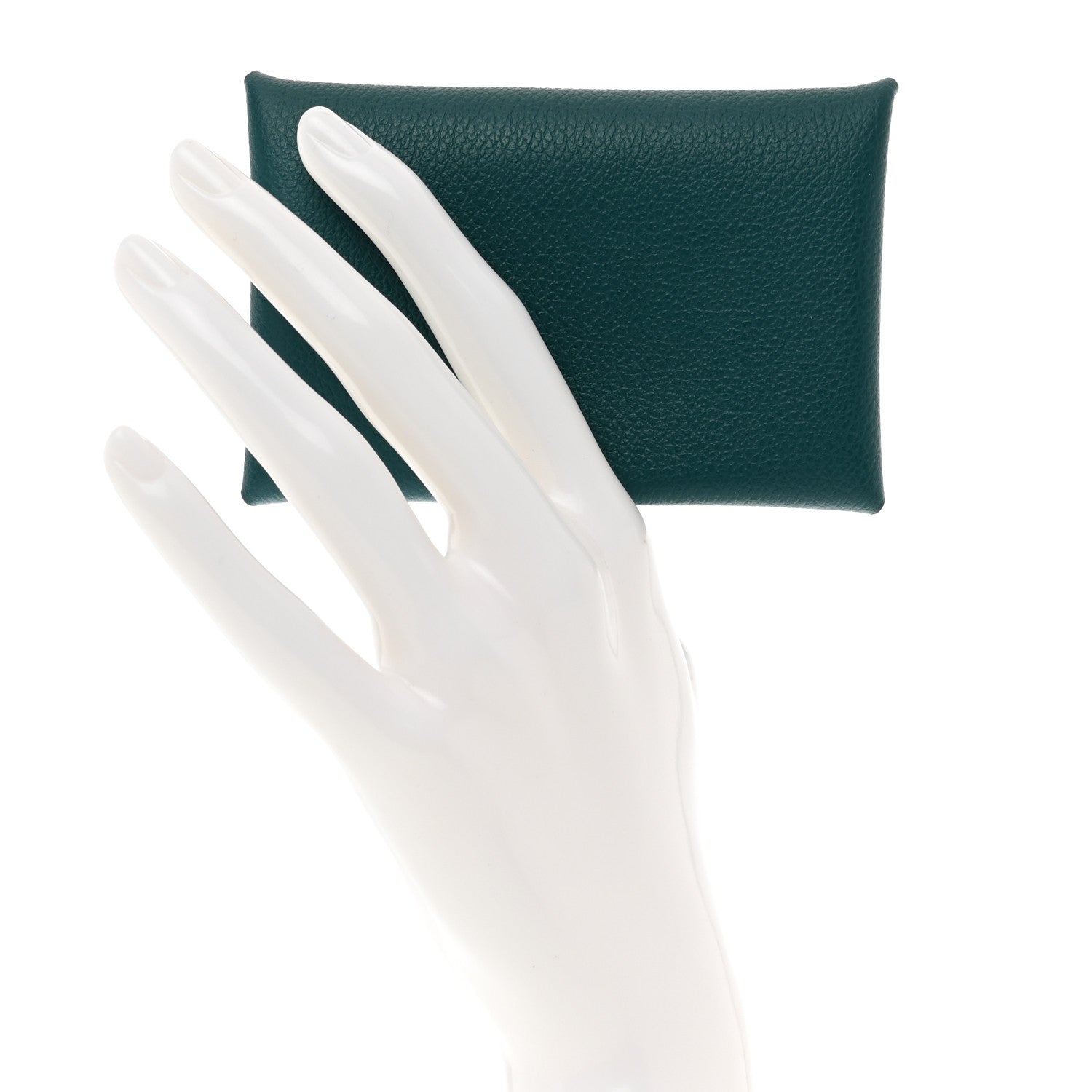 Hermes Evercolor Calvi Card Case Vert Bosphore 2 of 7