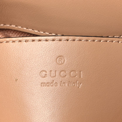 Gucci Calfskin Matelasse Monochrome Mini GG Marmont Crossbody Shoulder Bag Camelia Winter Rose 6 of 9