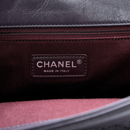 Chanel Calfskin Quilted Small CC Enchained Accordion Flap Purple 6 of 7