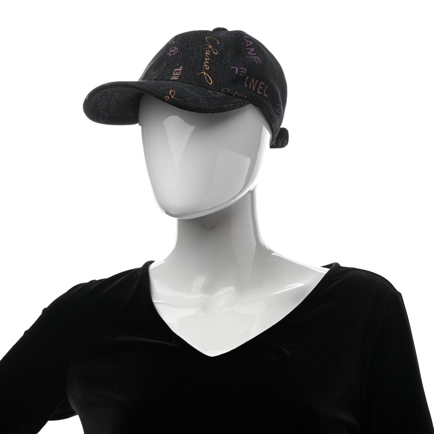 Chanel Denim Mood Cap Hat Black 2 of 8