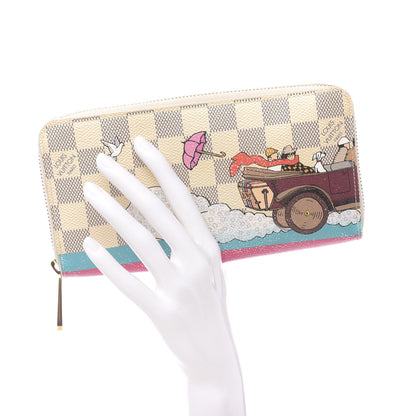 Louis Vuitton Damier Azur 2015 Christmas Animation Zippy Wallet Hibiscus 2 of 9