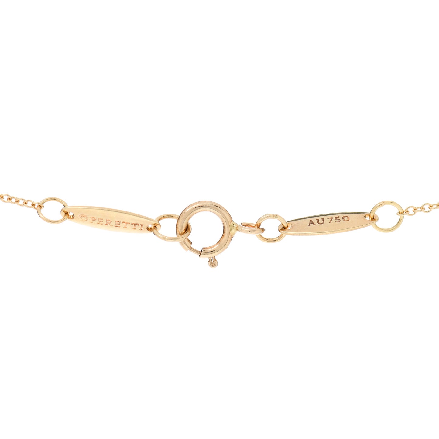 18K Yellow Gold 6.5mm Elsa Peretti Bean Pendant Necklace