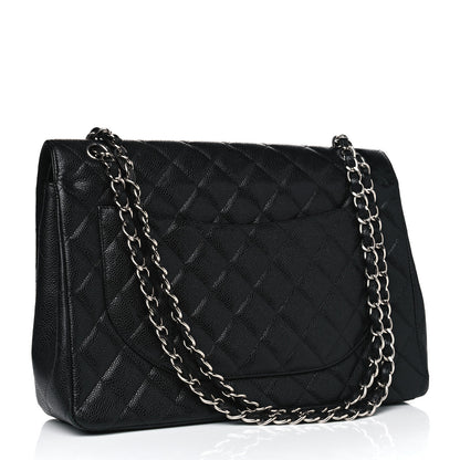 Chanel Caviar Quilted Maxi Double Flap Black 2 of 8