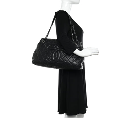 Chanel Caviar Quilted CC Timeless Soft Tote Black 3 of 10