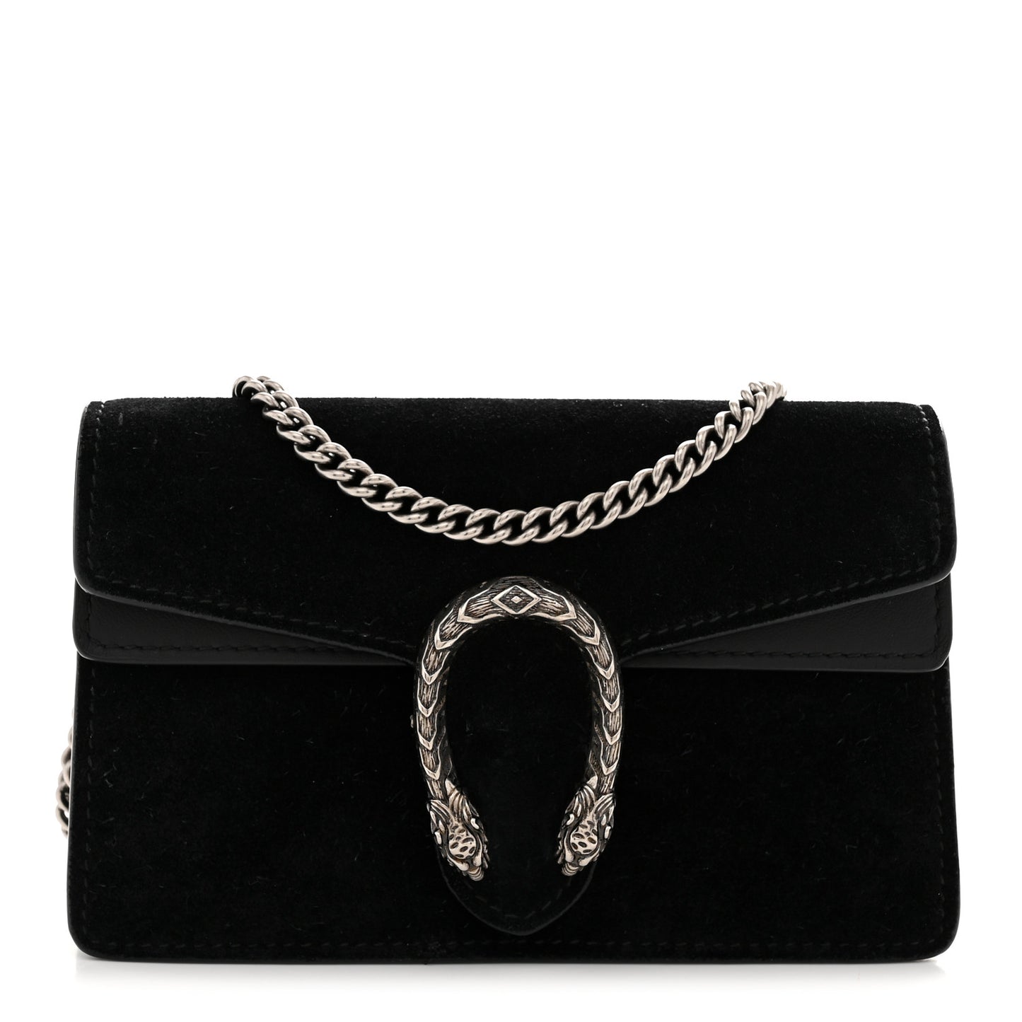 Suede Super Mini Dionysus Shoulder Bag Black